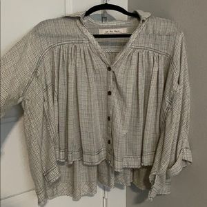 Free People We The Free Plaid Cropped